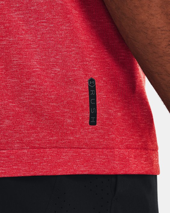 Men's UA RUSH™ Seamless Short Sleeve, Red, pdpMainDesktop image number 4